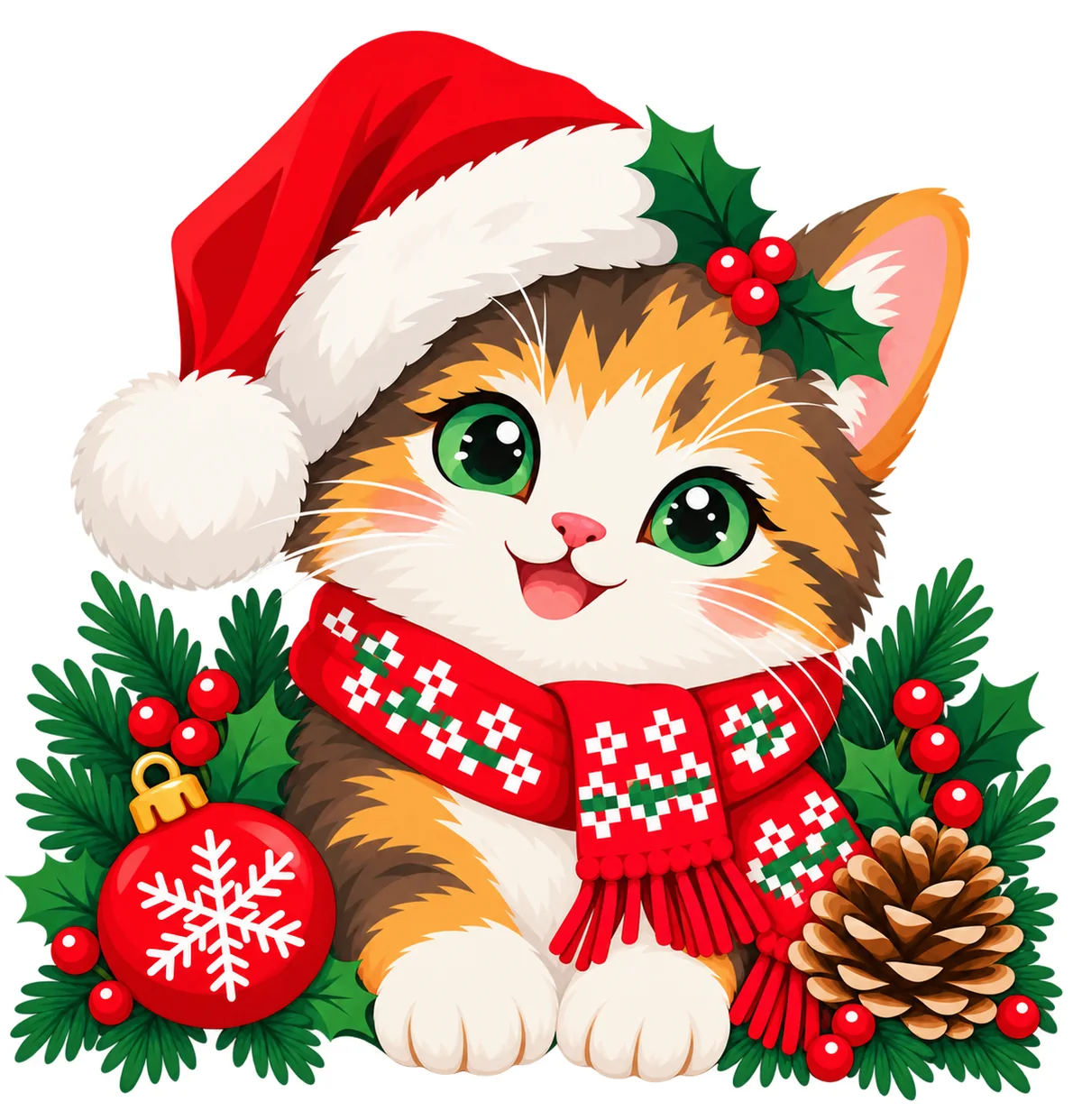 The original Christmas Cat illustration